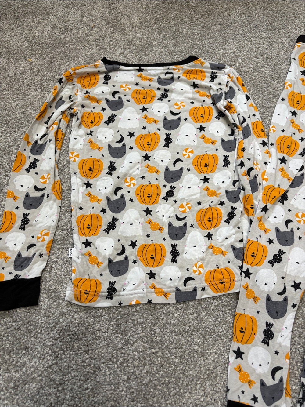 Little Sleepies Boo Crew Pumpkin Halloween Pajamas - Picture 6 of 6